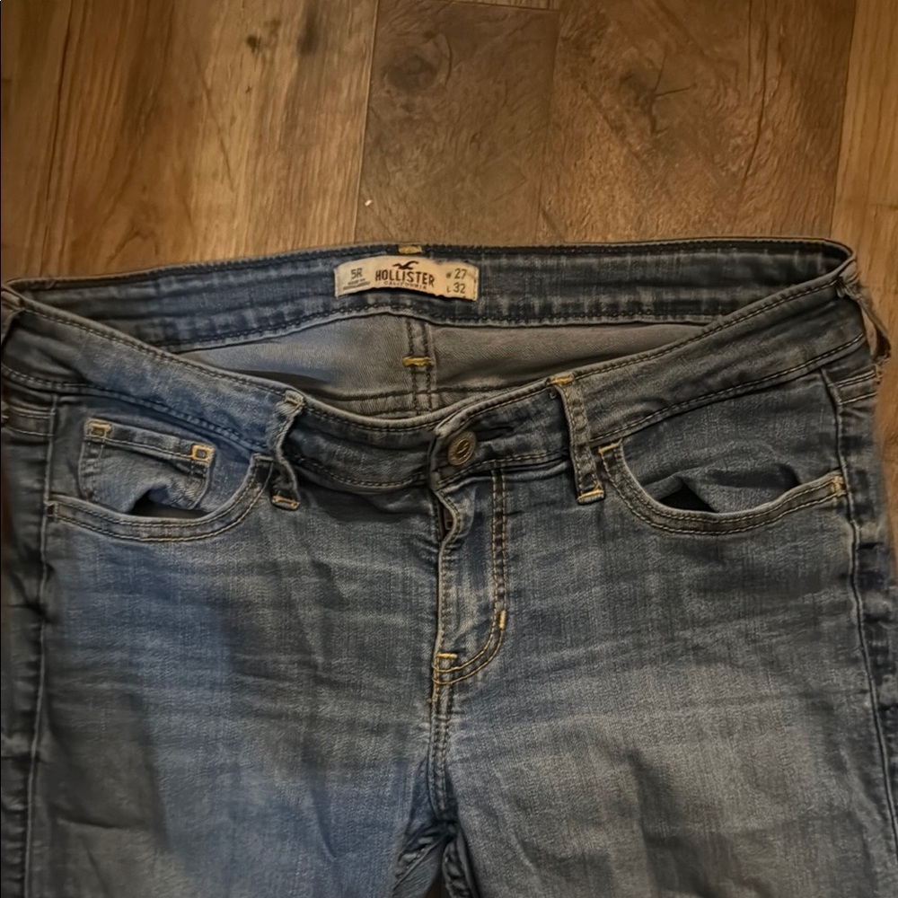 Hollister Blue High Rise Jeans with Classic Fading